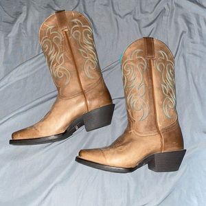 Brown cowboy boots